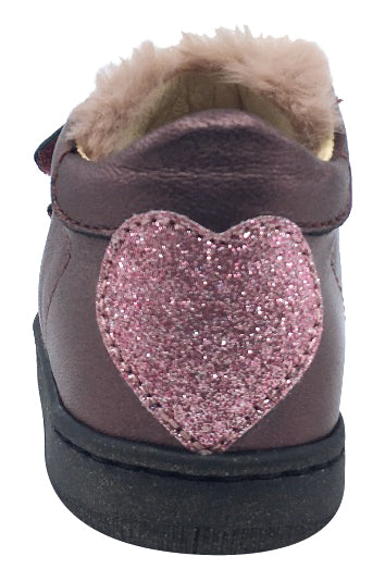 Falcotto Girl's Toddler Ariete Heart Sneaker Tennis Shoes, Rosa Antico