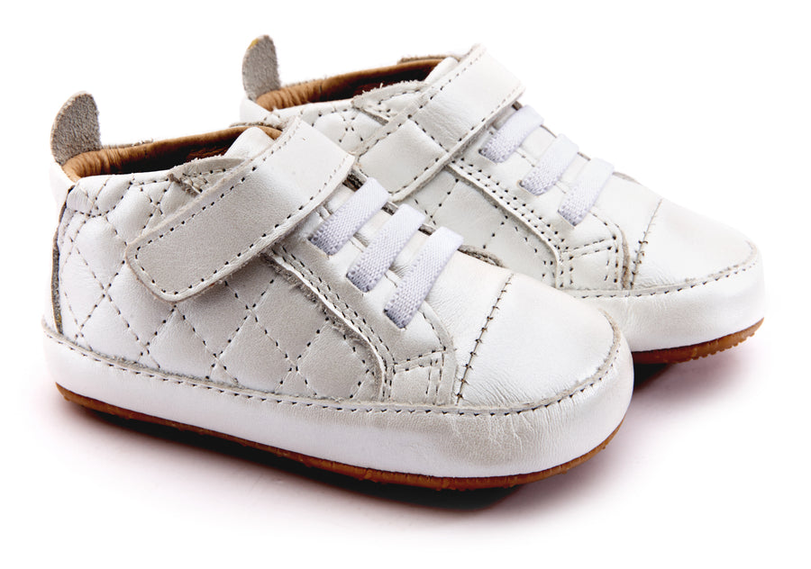 Old Soles Girl's & Boy's Quilt Bambini Shoes - Nacardo Blanco
