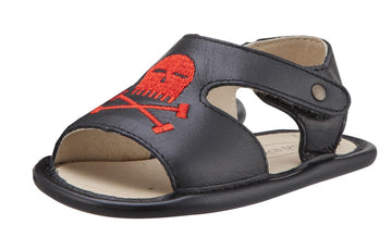 Old Soles Boy's and Girl's Bambini Pirate Black Leather Sandals