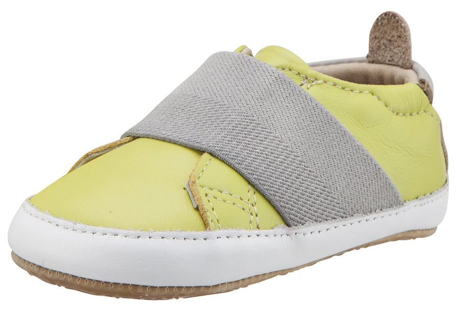 Old Soles Girl's & Boy's 195 Bambini Master Lima with Grey Band Leather Elastic Slip On Sneakers