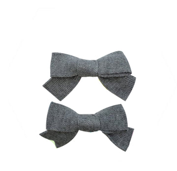 Five / Eleven Hairclip Japanese Bow H Grey