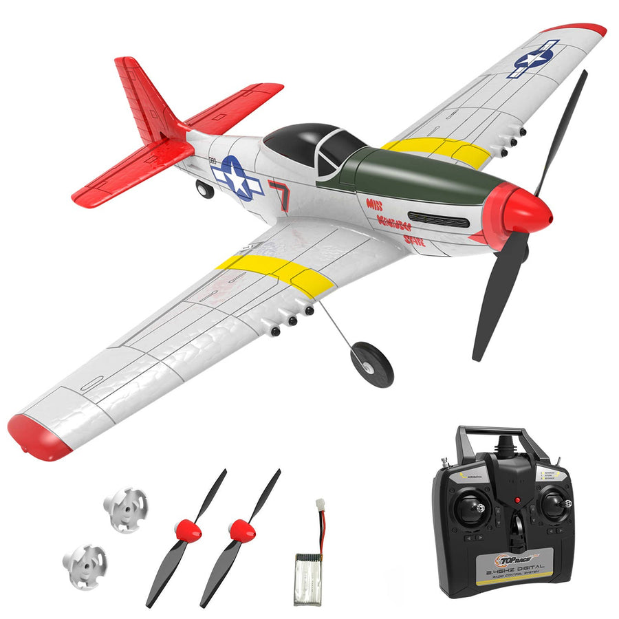 Top Race Remote Control 4 Channel RC Airplane TR-P51