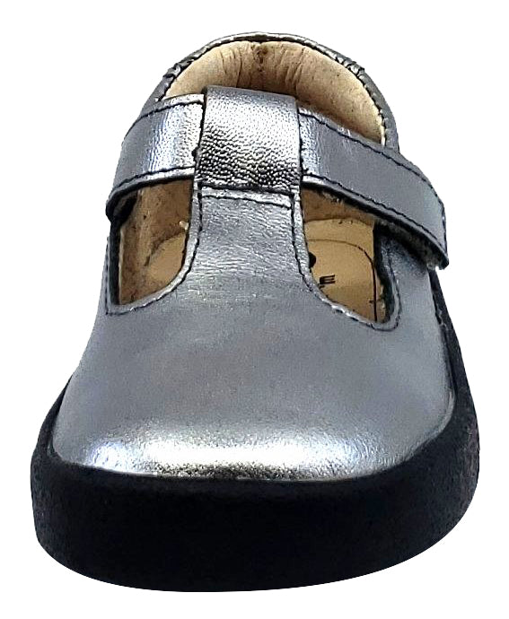 Old Soles Girl's Tod - T Strap Shoes, Rich Silver