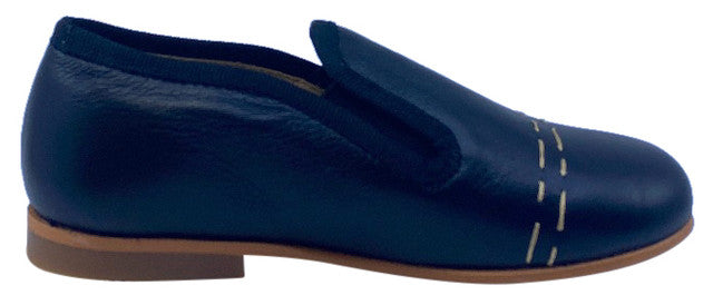 Luccini Boy's COSMOS Piso Point Natural Loafer - Black