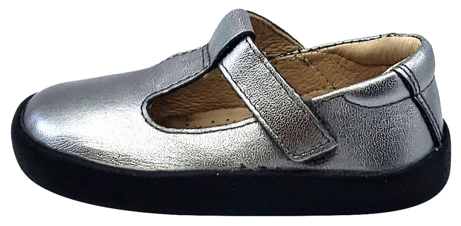 Old Soles Girl's Tod - T Strap Shoes, Rich Silver