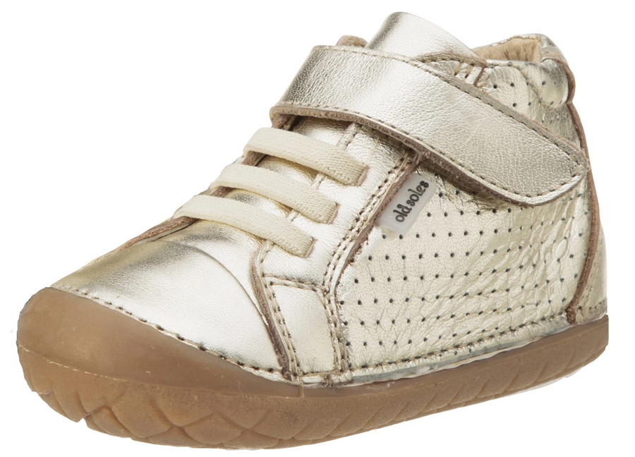Old Soles Boy's and Girl's Pave Cheer Gold Leather High Top