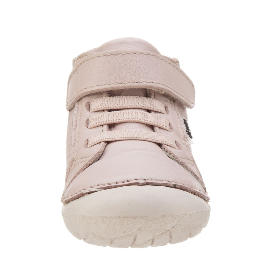 Old Soles Girl's Pave Cheer Premium Leather First Walker Sneaker Shoes, Powder Pink