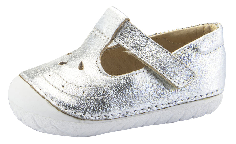 Old Soles Girl's Royal Pave T-strap Sneakers, Silver – Just Shoes for Kids