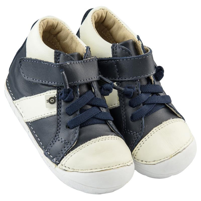 Old Soles Earth Pave Boy's Sneaker Tennis Shoes, Navy/White