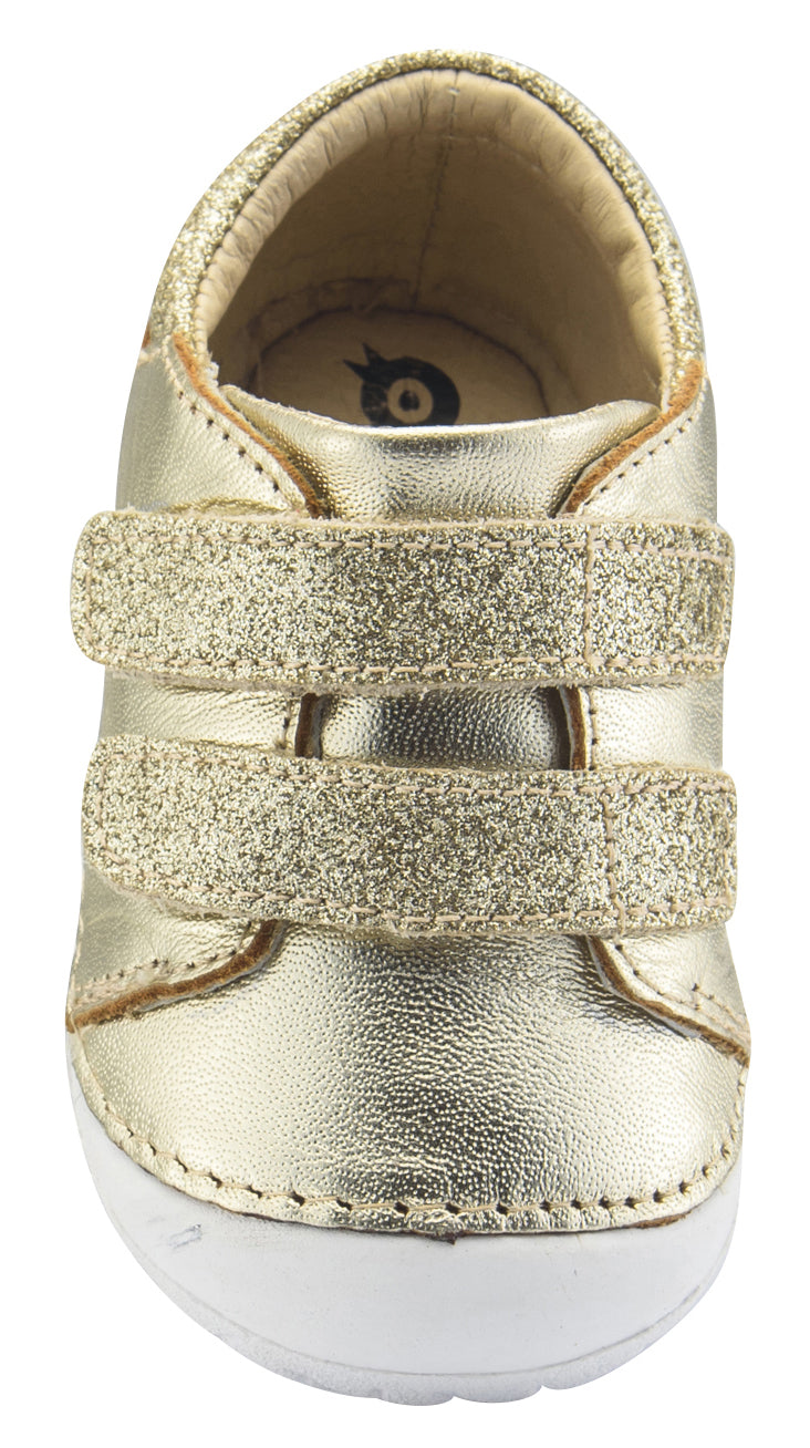 Old Soles Girl's Edgey Pave Sneakers, Gold Glam