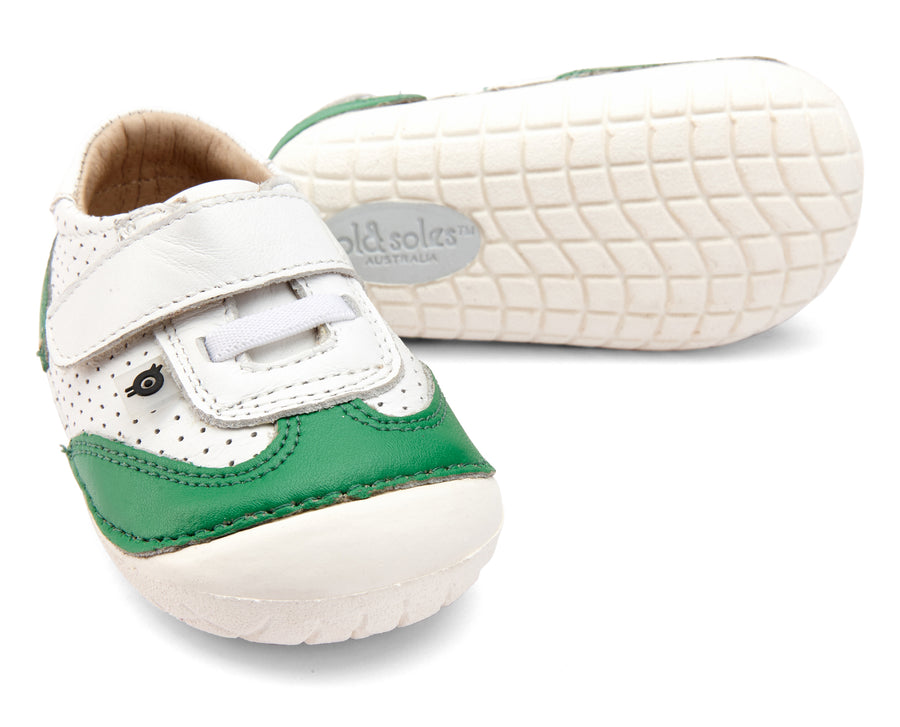 Old Soles Boy's and Girl's Prize Pave Sneakers - Snow/Neon Green