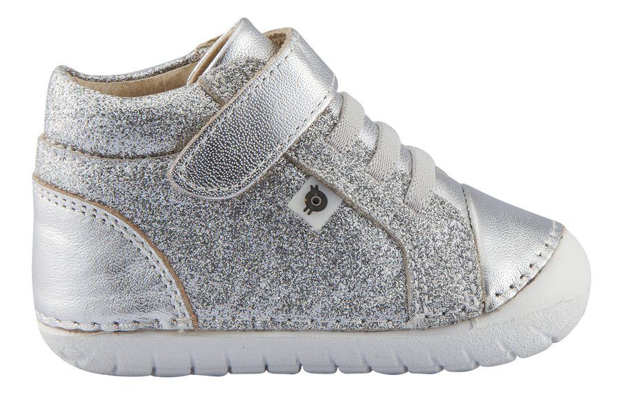 Old Soles Girl's and Boy's Ring Pave Sneakers, Argent Glam/Silver