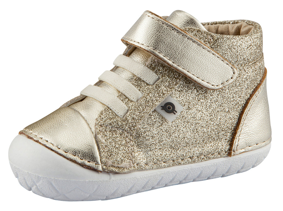 Old Soles Girl's and Boy's Ring Pave Sneakers, Gold Glam