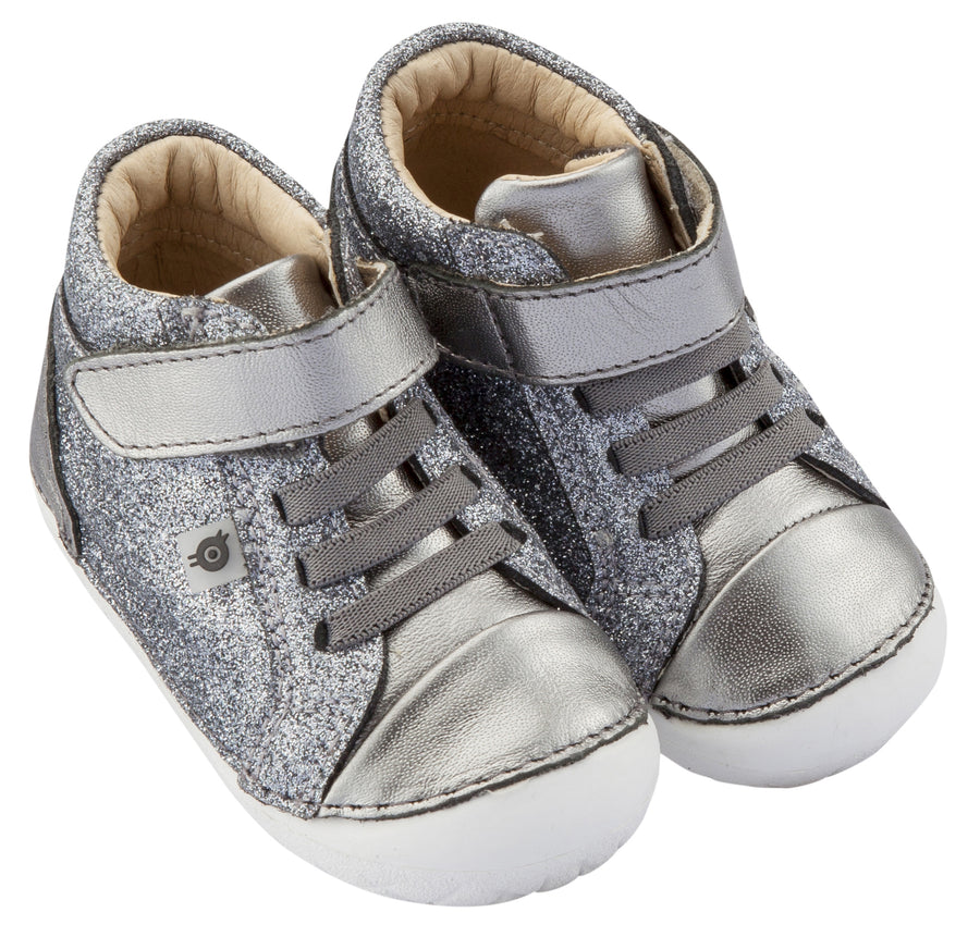 Old Soles Girl's Ring Pave Sneakers, Glam Gunmetal / Rich Silver