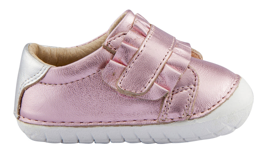 Old Soles Girl's Frill Pave Sneakers, Pink Frost/Silver