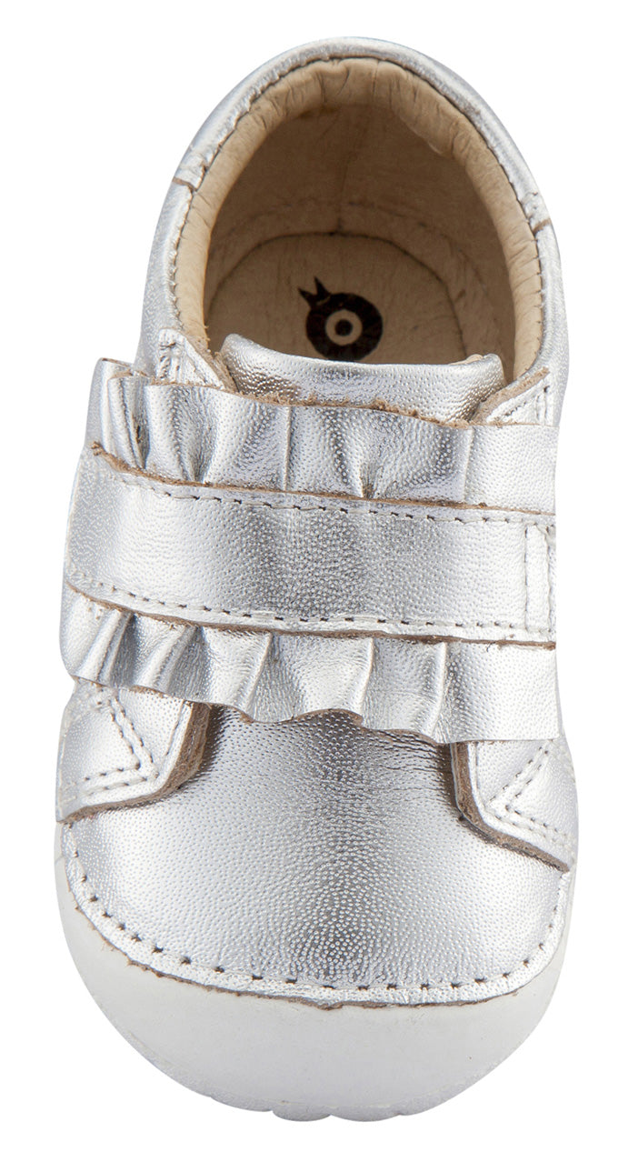 Old Soles Girl's Frill Pave Sneakers, Silver