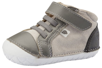 Old Soles Girl's and Boy's High Pave Sneakers, Grey Suede / Grey / Black