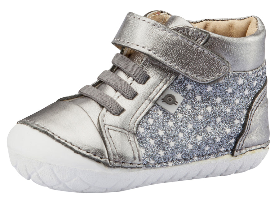 Old Soles Girl's and Boy's Starstruck Pave Sneakers, Star Glam Gunmetal / Rich Silver