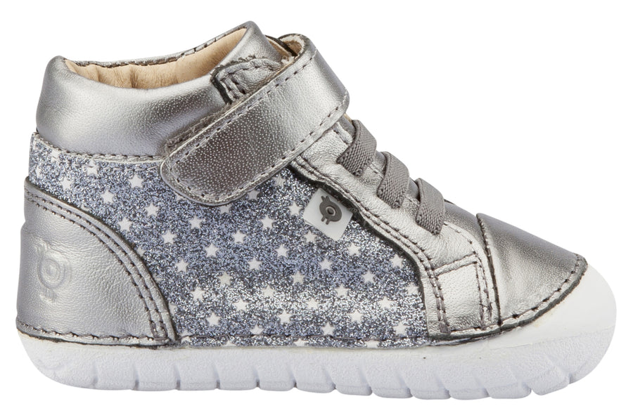 Old Soles Girl's and Boy's Starstruck Pave Sneakers, Star Glam Gunmetal / Rich Silver