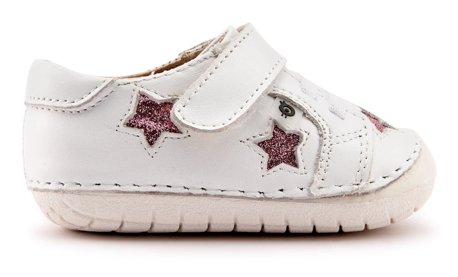 Old Soles Girl's 4045 Starey Pave Sneakers - Snow/Glam Pink