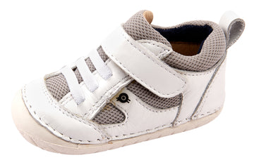 Old Soles Boy's and Girl's 4047 Bru Pave Sneakers - Snow/Light Grey/Navy