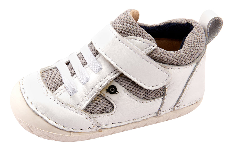 Old Soles Boy's and Girl's 4047 Bru Pave Sneakers - Snow/Light Grey/Navy
