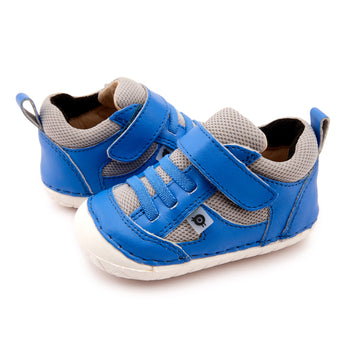 Old Soles Boy's & Girl's 4047 Bru Pave Shoe - Neon Blue/Light Grey/Black