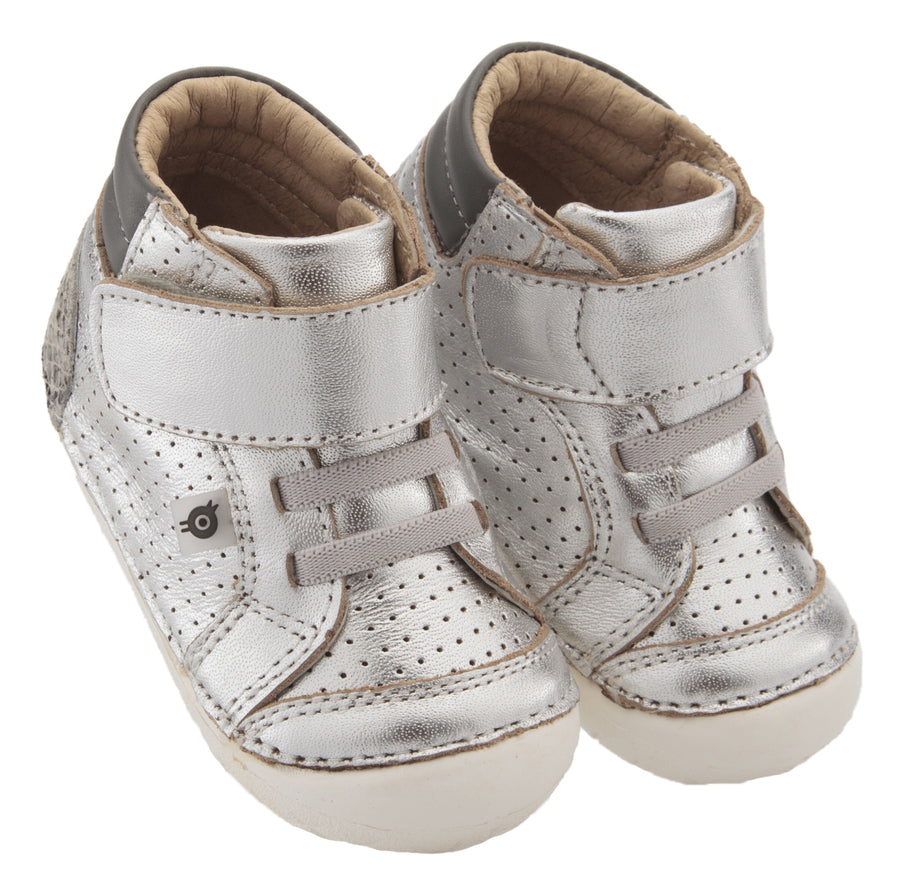Old Soles Girl's & Boy's 4048 Pave Goals Sneakers - Silver/Grey Serp/Grey
