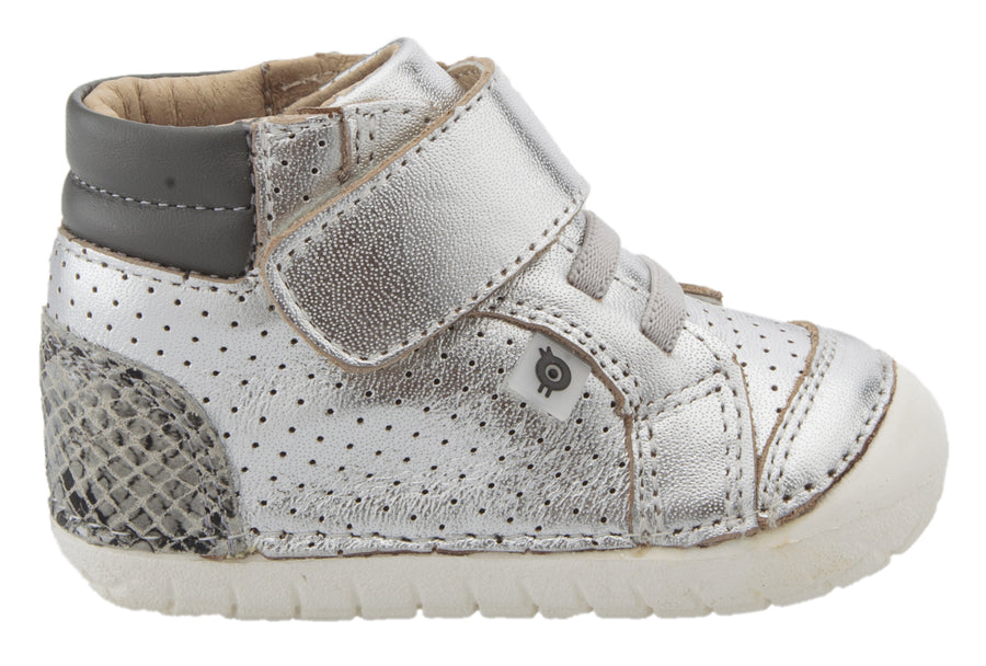 Old Soles Girl's & Boy's 4048 Pave Goals Sneakers - Silver/Grey Serp/Grey
