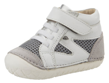Old Soles Boy's & Girl's 4049 Pave Squad Sneakers - Snow/Light Grey/Mesh Silver