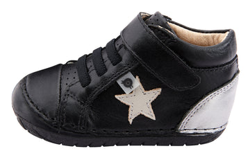 Old Soles Girl's & Boy's Champster Pave Shoes - Black/Rich Silver/Gris