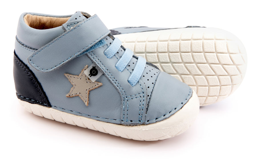 Old Soles Girl's & Boy's Champster Pave Shoes - Dusty Blue/Navy/Gris