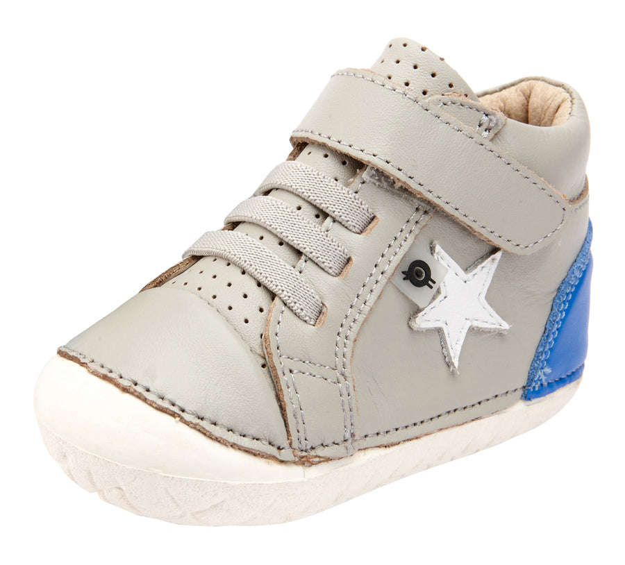 Old Soles Boy's and Girl's Champster Pave Shoes - Gris/Neon Blue/Snow