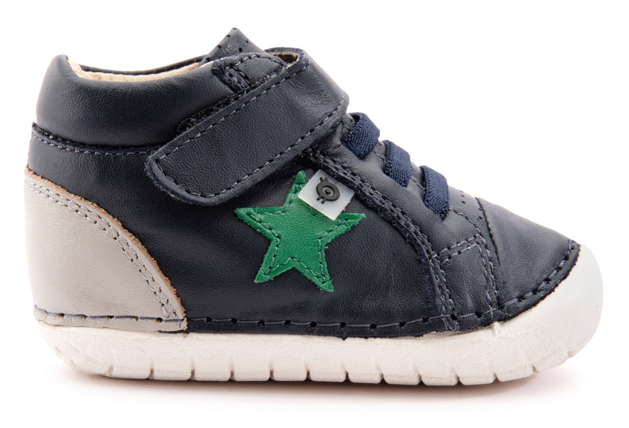 Old Soles Girl's & Boy's Champster Pave Shoes - Navy/Gris/Neon Green