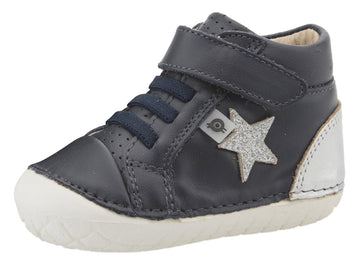 Old Soles Boy's & Girl's Champster Pave Shoes - Navy/Silver/Glam Argent