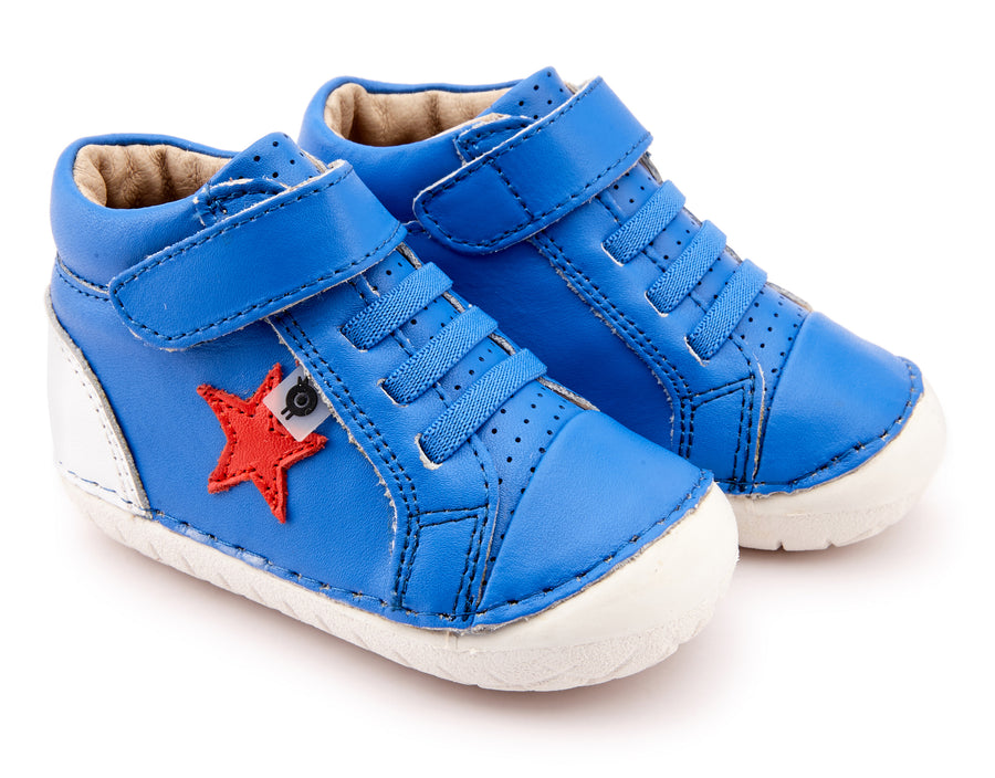 Old Soles Boy's 4051 Champster Pave Hightop Sneakers - Neon Blue/Snow/Bright Red