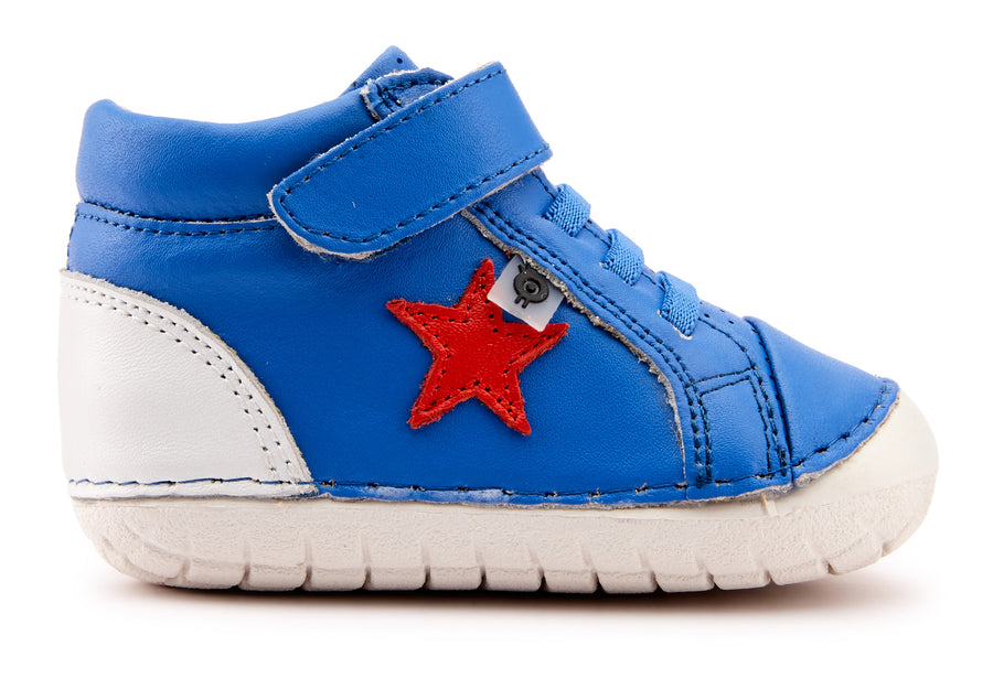 Old Soles Boy's 4051 Champster Pave Hightop Sneakers - Neon Blue/Snow/Bright Red