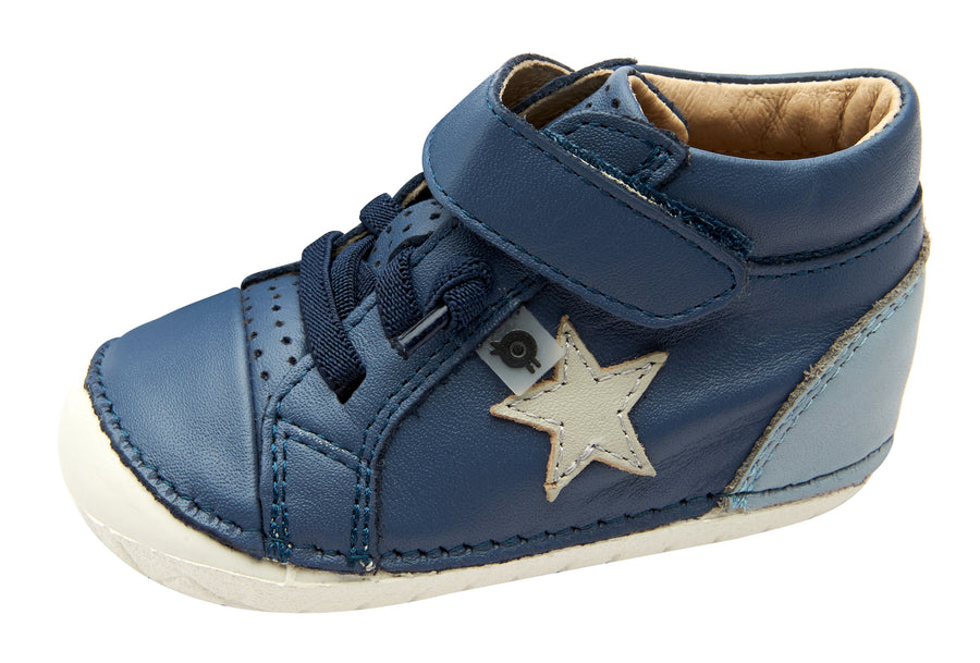 Old Soles Boy's Champster Pave Shoes - Petrol/Dusty Blue/Gris
