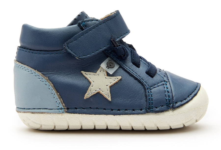 Old Soles Boy's Champster Pave Shoes - Petrol/Dusty Blue/Gris