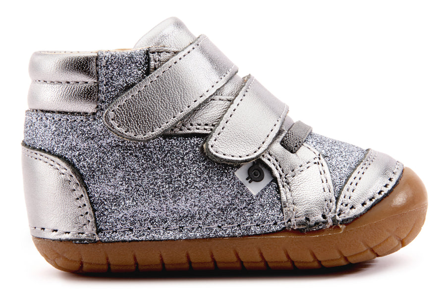 Old Soles Girl's & Boy's 4054 Glamster Pave Sneakers - Rich Silver/Glam Gunmetal