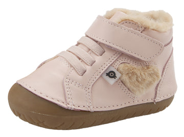 Old Soles With Love Pave Heart Sneaker Booties - Powder Pink