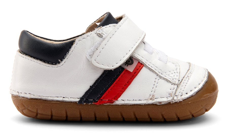 Old Soles Boy's Shield Pave, Snow/Navy/Bright Red