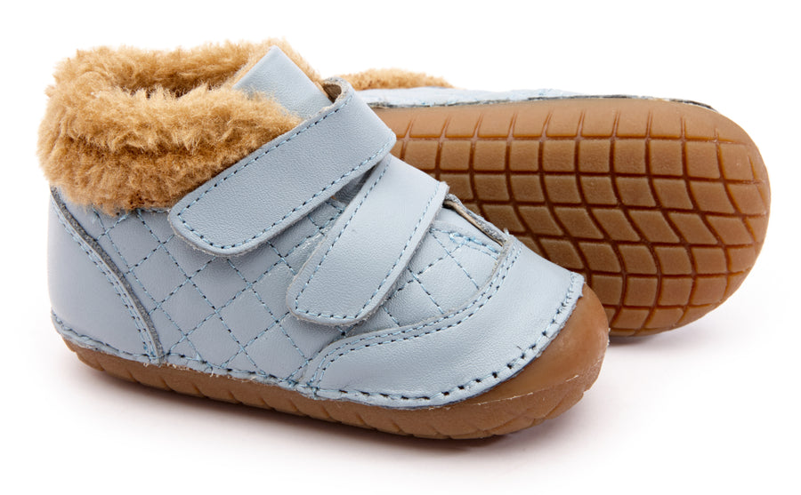 Old Soles Boy's & Girl's 4069 Quilty Bear Pave Sneaker Booties - Dusty Blue