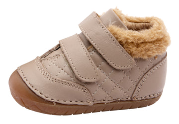 Old Soles Boy's and Girl's 4069 Quilty Bear Pave Sneaker Booties - Taupe