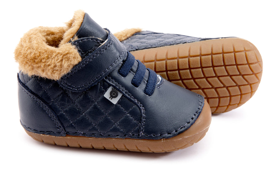 Old Soles Boy's & Girl's 4070 Flake Pave Sneaker Booties - Navy