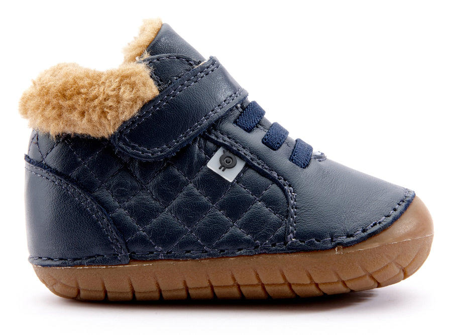 Old Soles Boy's & Girl's 4070 Flake Pave Sneaker Booties - Navy