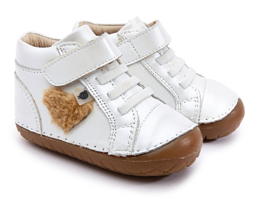 Old Soles Boy's & Girl's 4072 Heart Champ Sneaker Booties - Nacardo Blanco/Nacardo Blanco