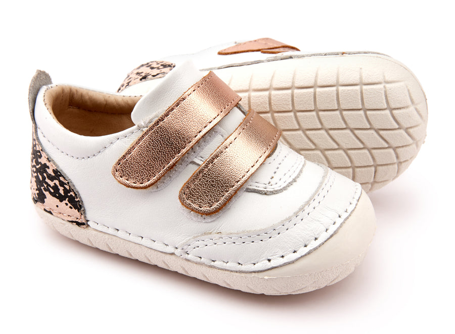 Old Soles Girl's 4073 Fabista Shoes - Snow/Copper