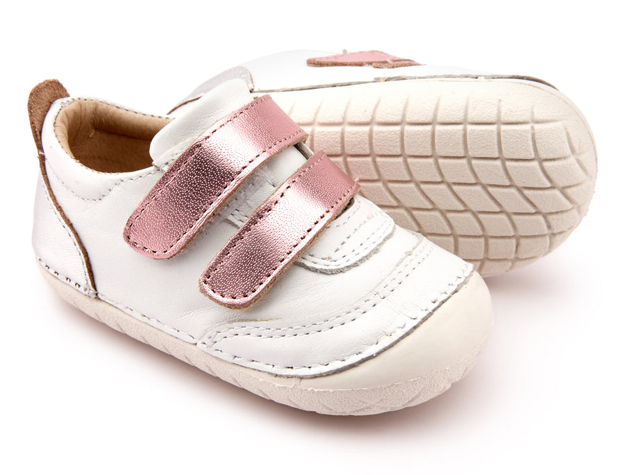 Old Soles Girl's 4073 Fabista Shoes - Snow/Pink Frost