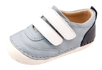 Old Soles Boy's 4075 Farlap Shoes - Dusty Blue/Snow/Navy